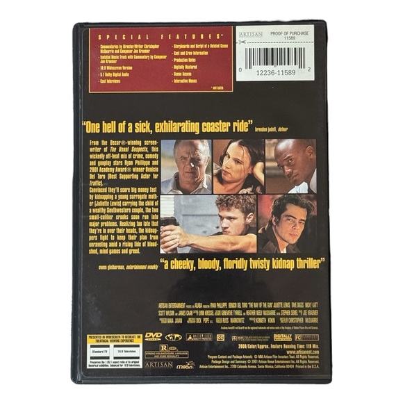 "The Way of the Gun” 🎥 Movie DVD 📀 - Excellent Condition - Picture 3 of 3